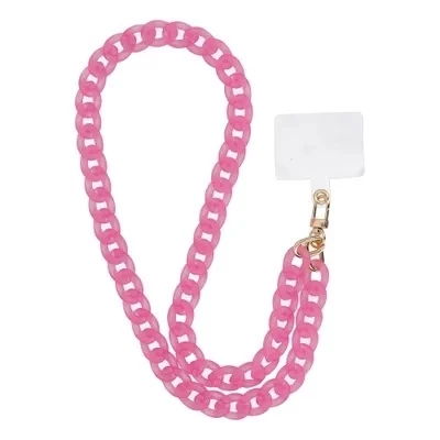 [AR0028213] Cordon universel avec chaine plastique 80 cm (boucle poignet 40 cm) Rose