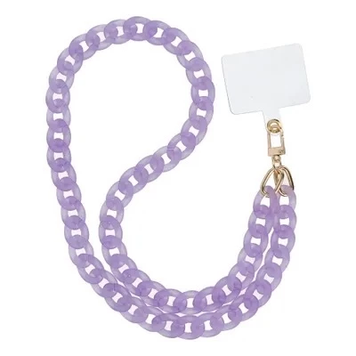 [AR0028214] Cordon universel avec chaine plastique 80 cm (boucle poignet 40 cm) violet