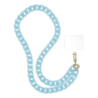 Cordon universel avec chaine plastique 80 cm (boucle poignet 40 cm) Bleu