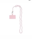 Cordon universel avec perles 74 cm (boucle poignet 37 cm) Rose
