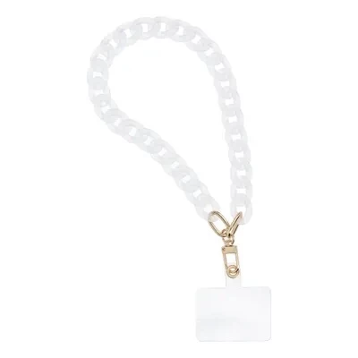 [AR0028219] Cordon universel avec chaine plastique 40 cm (boucle poignet 20 cm) Blanc