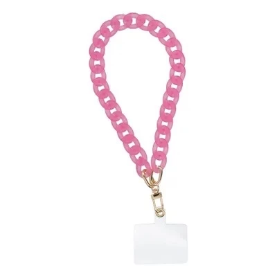 [AR0028217] Cordon universel avec chaine plastique 40 cm (boucle poignet 20 cm) Rose