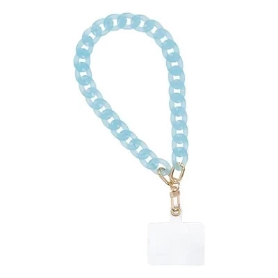 [AR0028216] Cordon universel avec chaine plastique 40 cm (boucle poignet 20 cm) Bleu