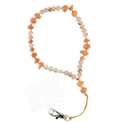 Cordon universel avec perles 44 cm (boucle poignet 22 cm) Orange