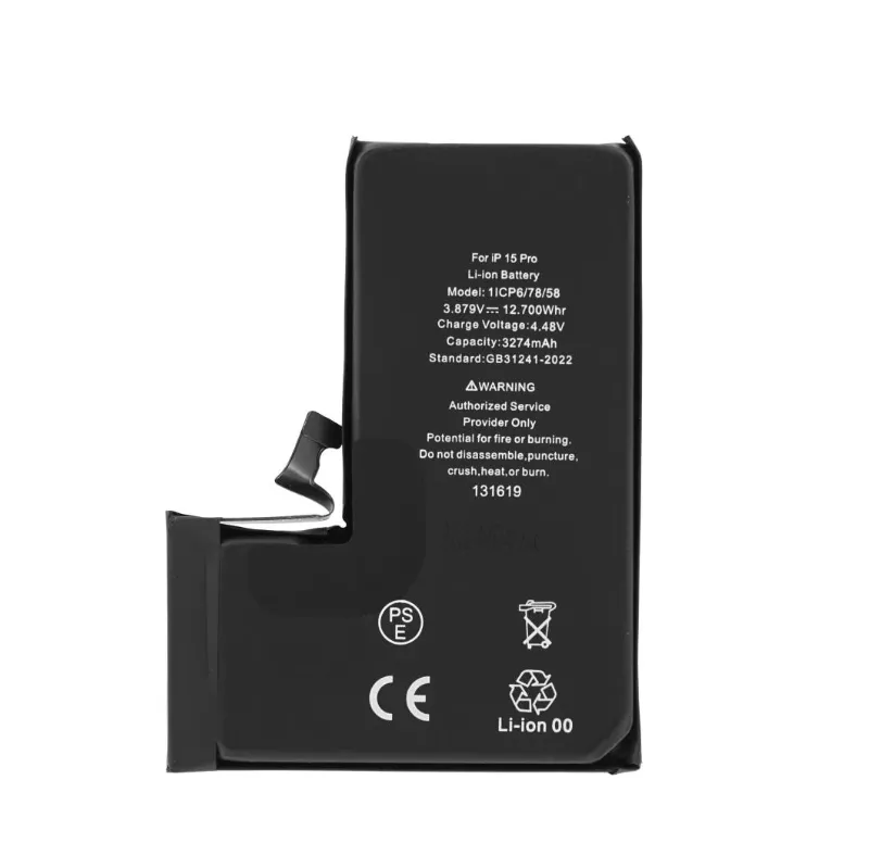 [AR0023964] Batterie de qualité supérieure (puce TI) iPhone 15 Pro